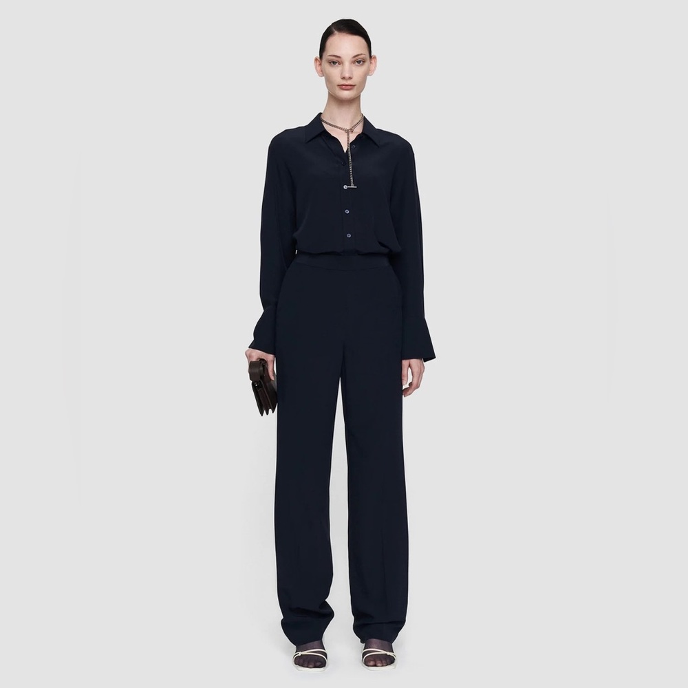 Joseph 100% silk navy pants